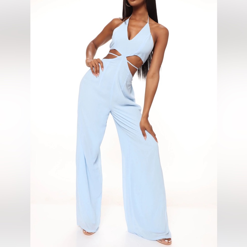Fashion Nova Beach Views Chiffon Jumpsuit